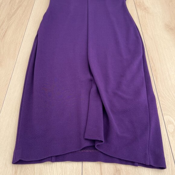 Mango Suit Purple Stretch Knit Sheath Midi Dress Med. Vamp Romantic / Glamoratti - Picture 7 of 16
